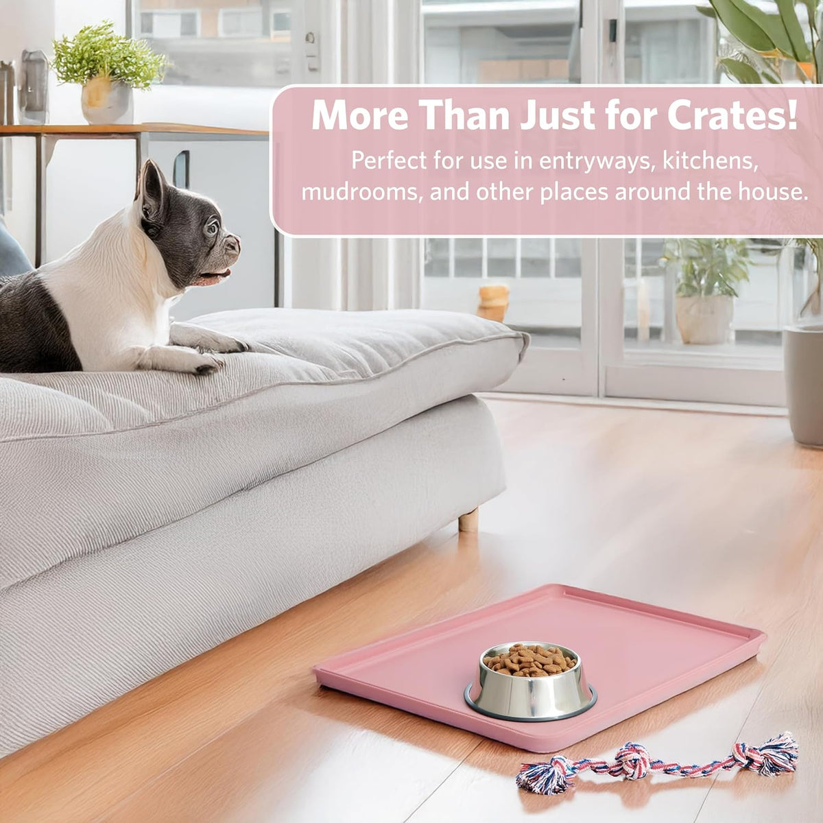 MidWest Homes for Pets, Dog Crate Replacement Pan for- 24-Inch Pink iCrate, Also Fits New World, Regular 24-Inch iCrates and Life Stages Dog crates, (Model-26PPan), Pink