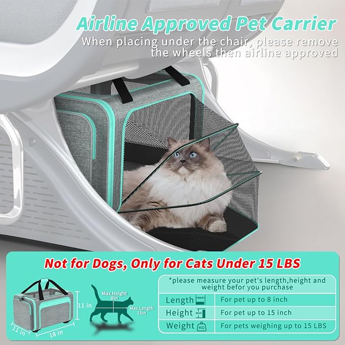 Rolling Pet Carrier with Detachable Wheels - Image 2