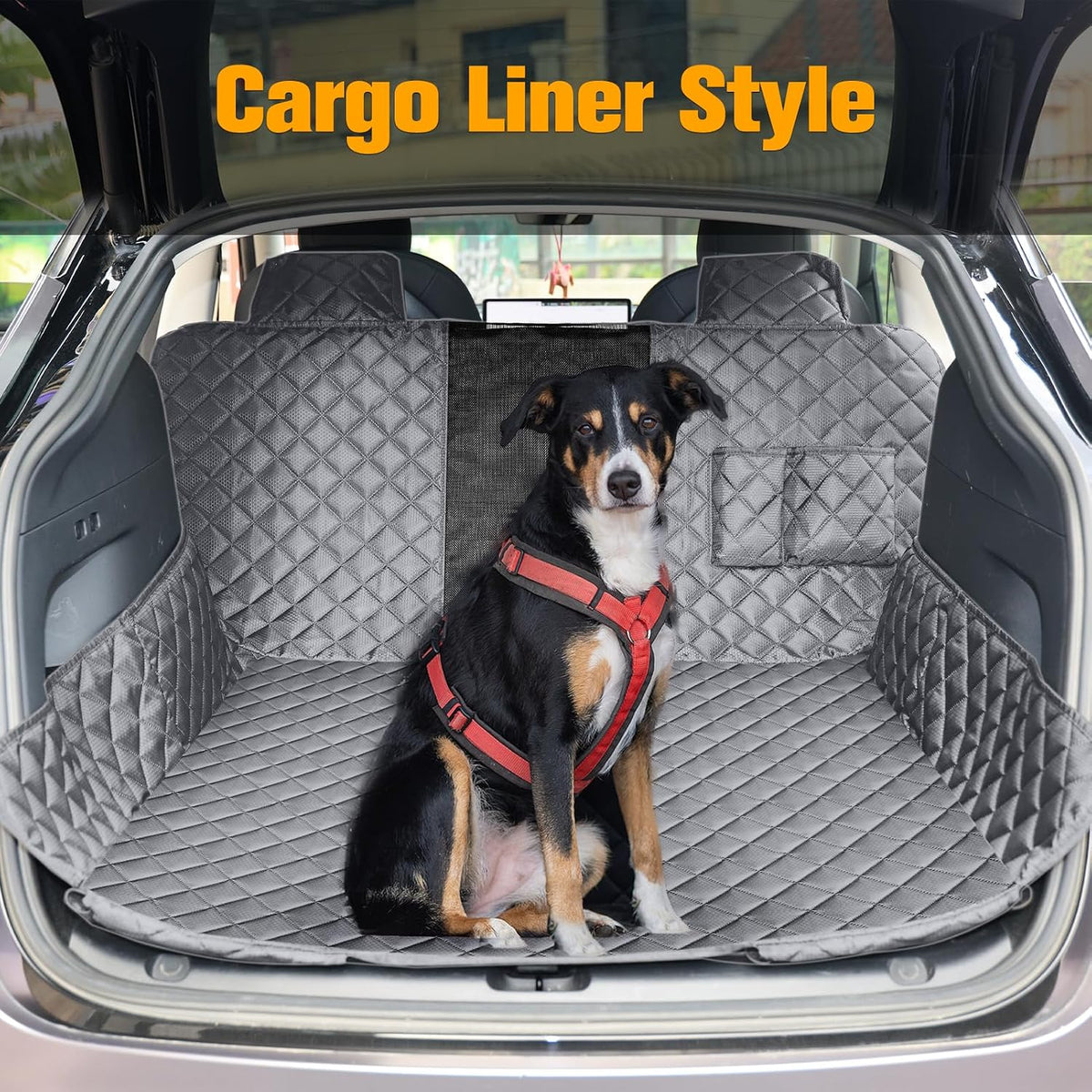 PETICON Dog Seat Cover for Tesla Model 3 & Y Back Seat + 2 Door Protectors
