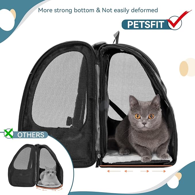 Petsfit Dog Backpack Carrier, Cat Backpacks Expandable - Image 3