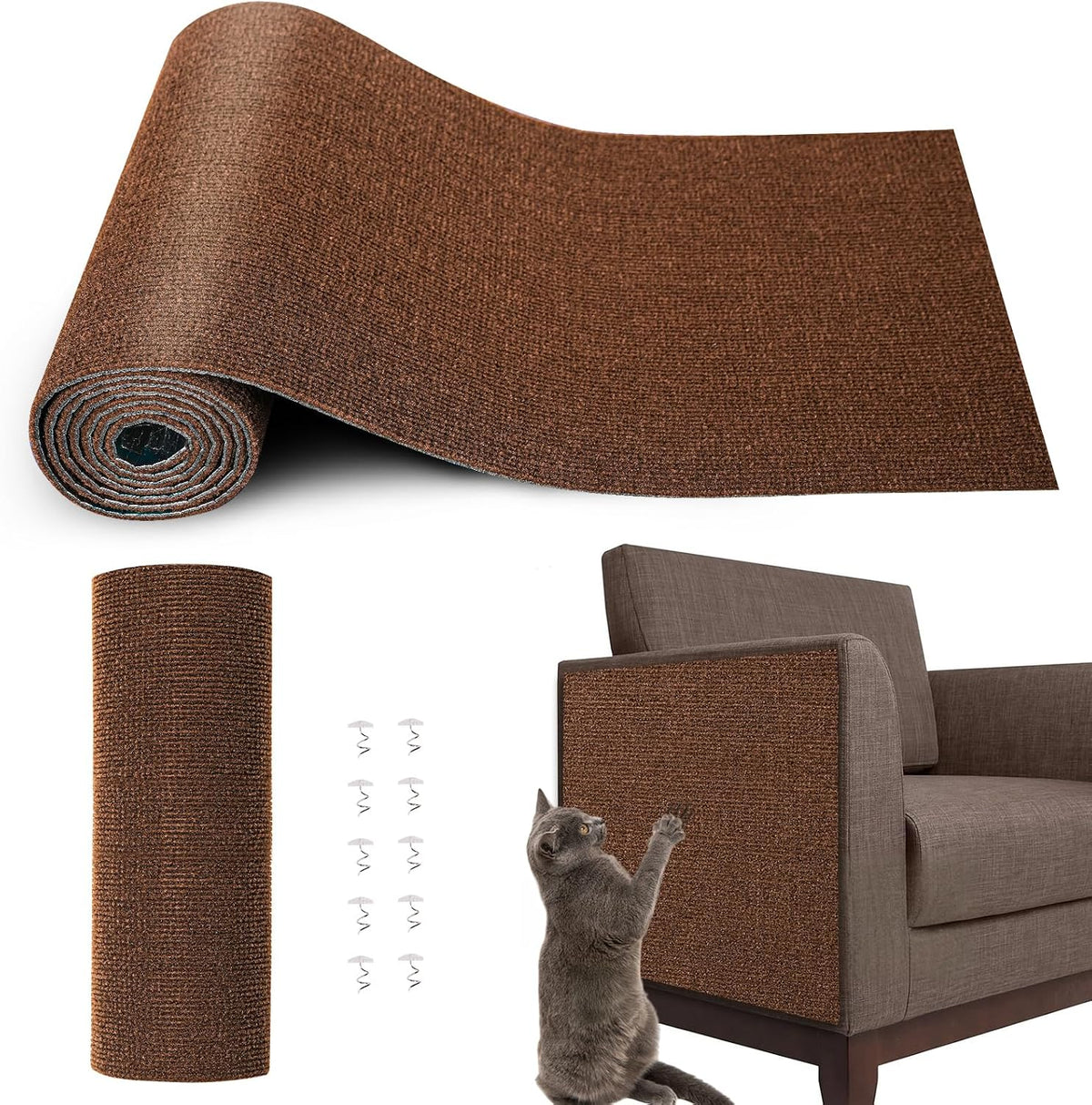Cat Scratch Furniture Protector, 78.7"x15.8" Cat Scratch Pad for Couch