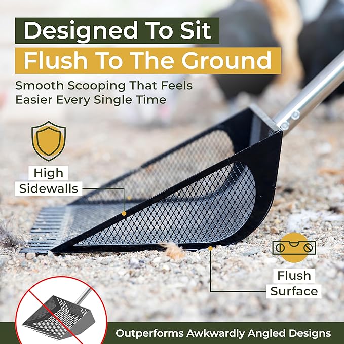2-in-1 Chicken Coop Poop Scooper and Rake - Image 7