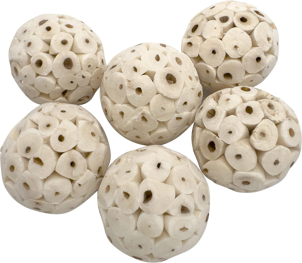 5122 Mini Sola Balls Pk6 - Natural Bird Foraging Chew Toys