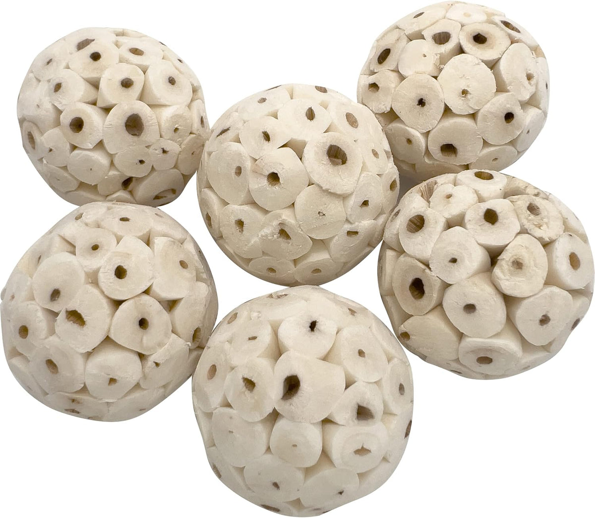 5122 Mini Sola Balls Pk6 - Natural Bird Foraging Chew Toys