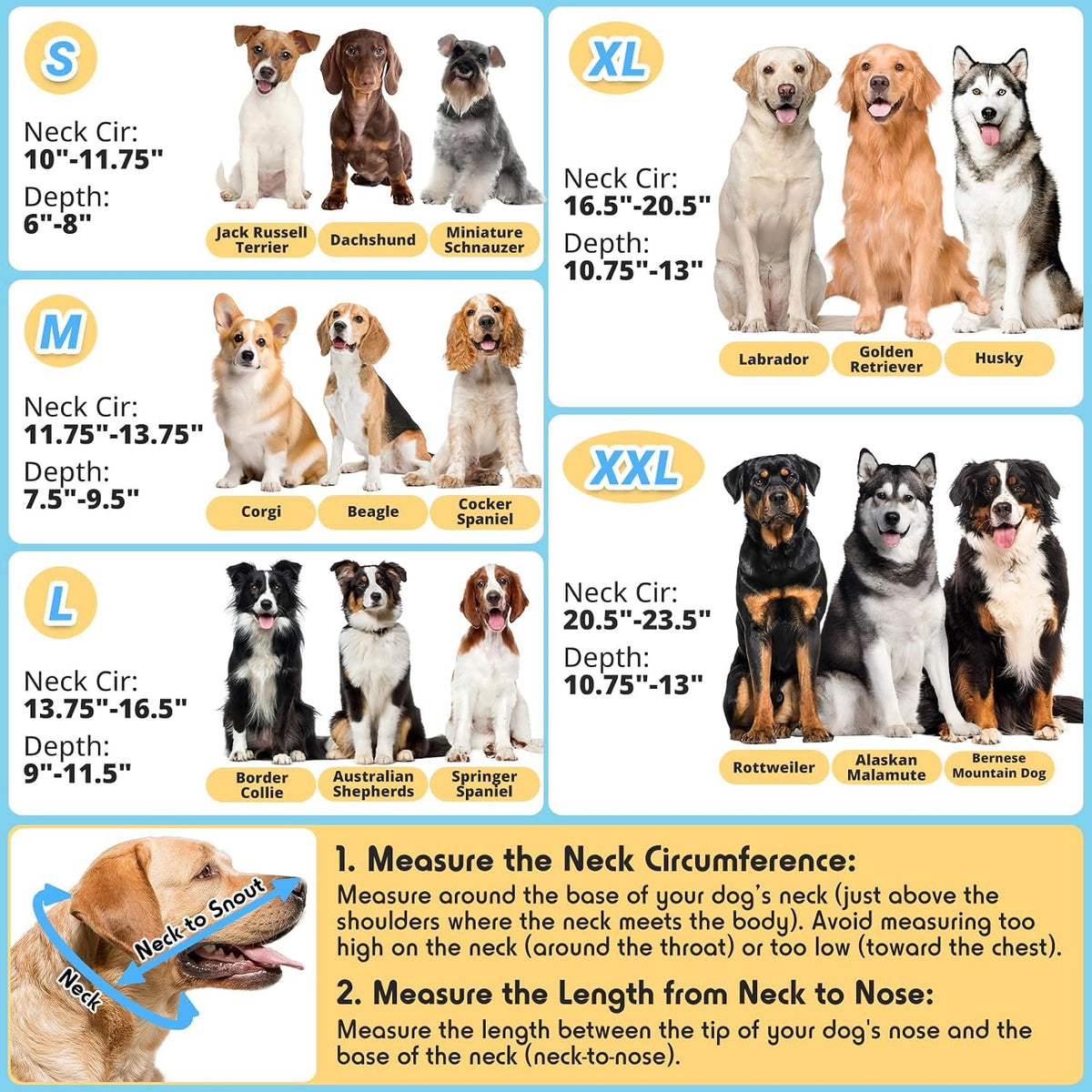 Dog Cone to Stop Licking, Clear Recovery Collar with Detachable Zipper, Sturdy Elizabethan Collar for Large Medium Small Dogs, Soft Adjustable Cone After Surgery Patented, Khaki XL