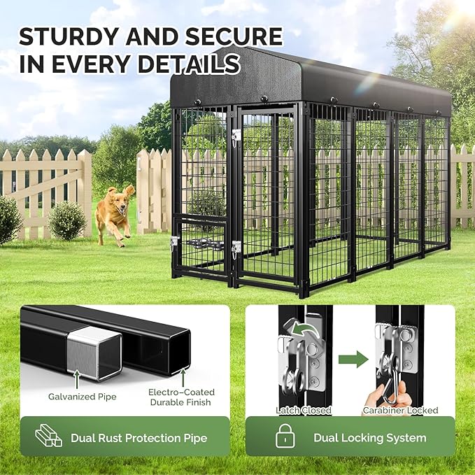Sino Luban Outdoor Dog Kennel Outside Run - Image 3