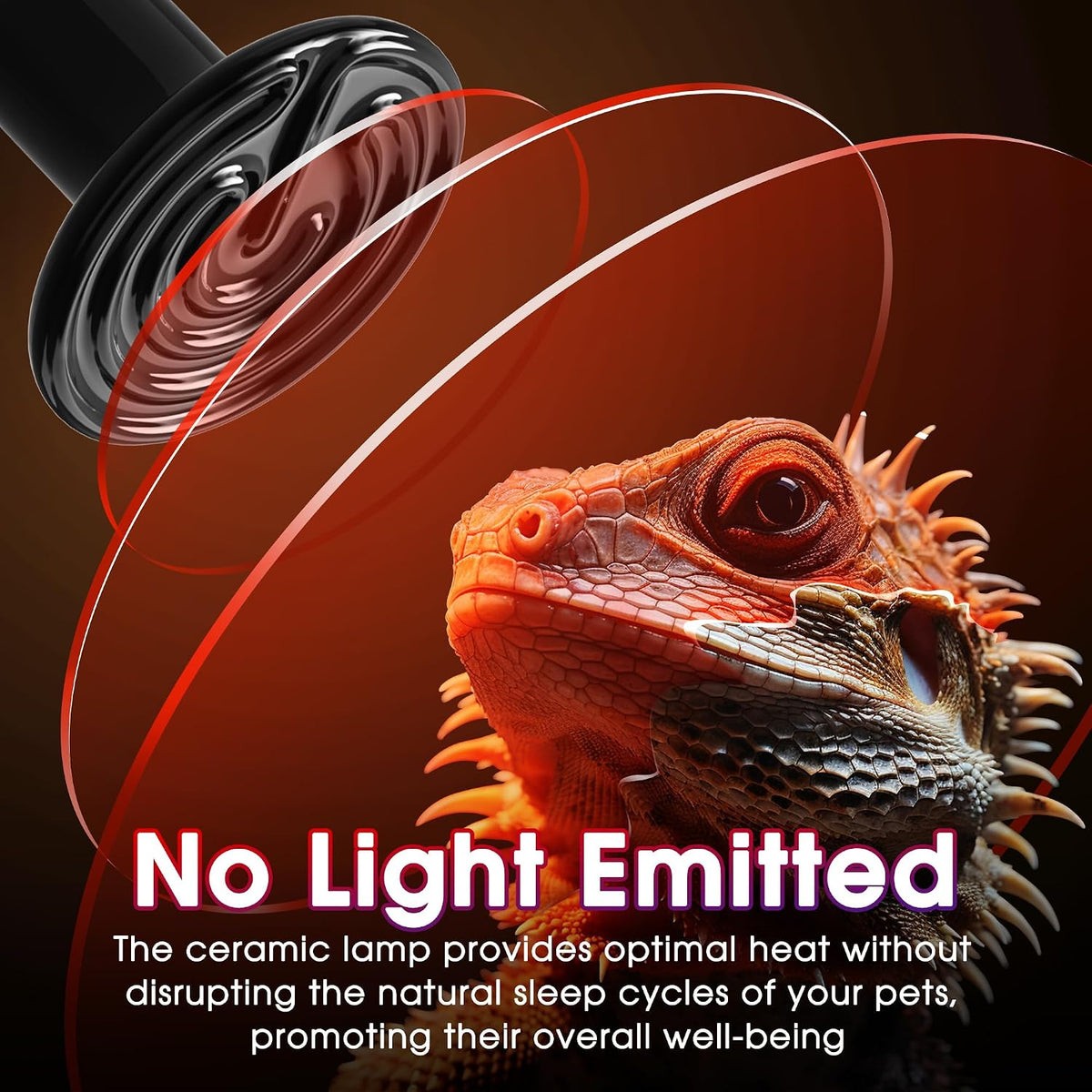 Briignite Ceramic Heat Emitter for Reptiles, 2 Pack 100W Heat Lamp Bulb
