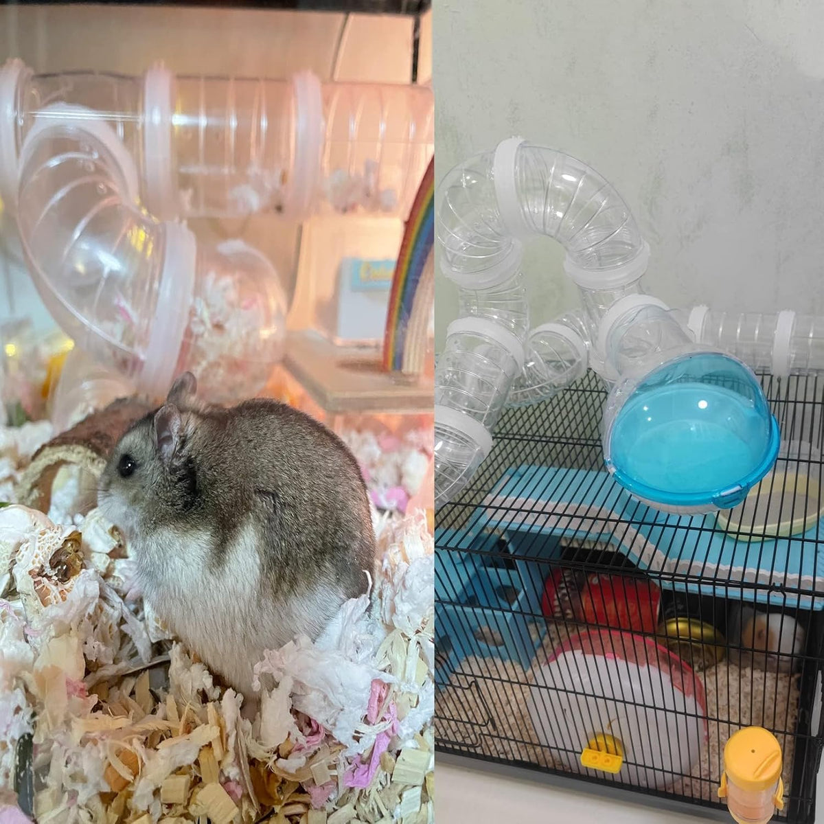 Hamster Tunnel Tubes DIY Toys Cage Accessories for Dwarf Gerbils