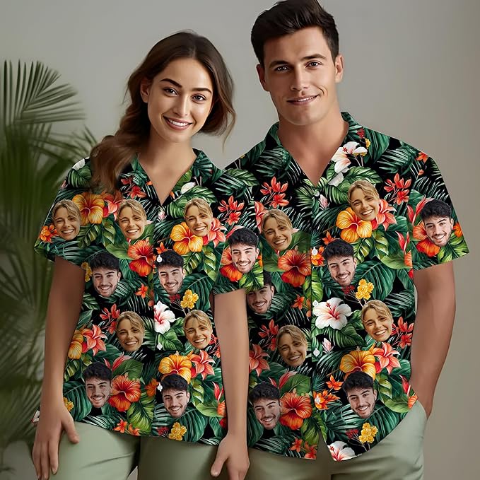 Custom Hawaiian Shirt with Face Photo Picture - Image 2