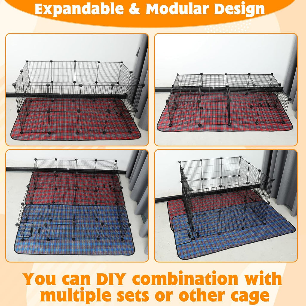 FHTONGE Extra Large Guinea Pig Cage Loft with 2 Waterproof Bedding