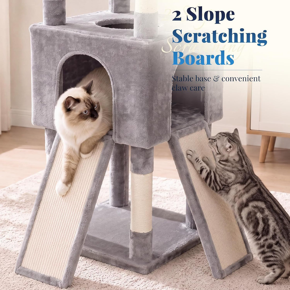 Hey-brother Cat Tree Tower, Extra Tall Multi-Level Corner Design, MPJ087W