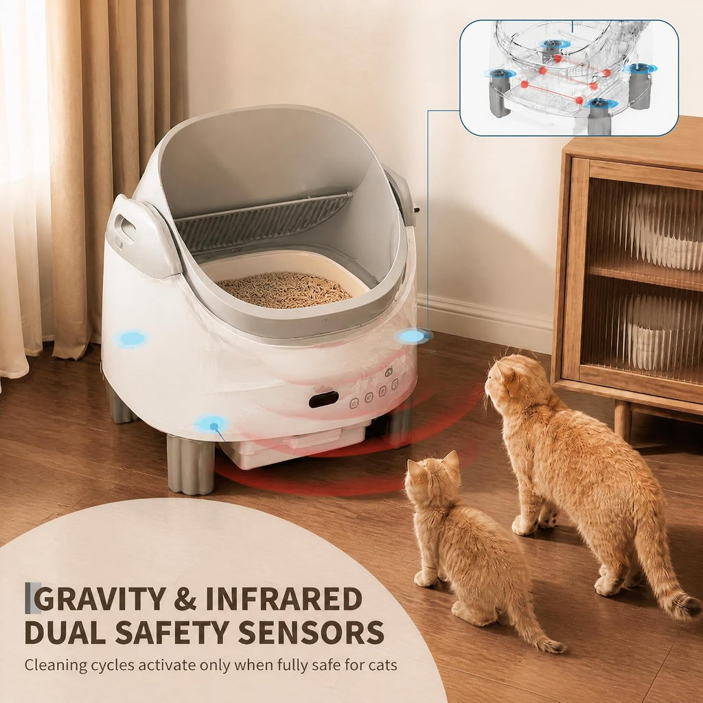 GarveeLife Self Cleaning Electric Cat Litter Box, Automatic Litter Box