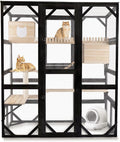 Large Catio Outdoor Cat Enclosure Window 73" H Walk-in Cat House Kitty Cage by FunXplore