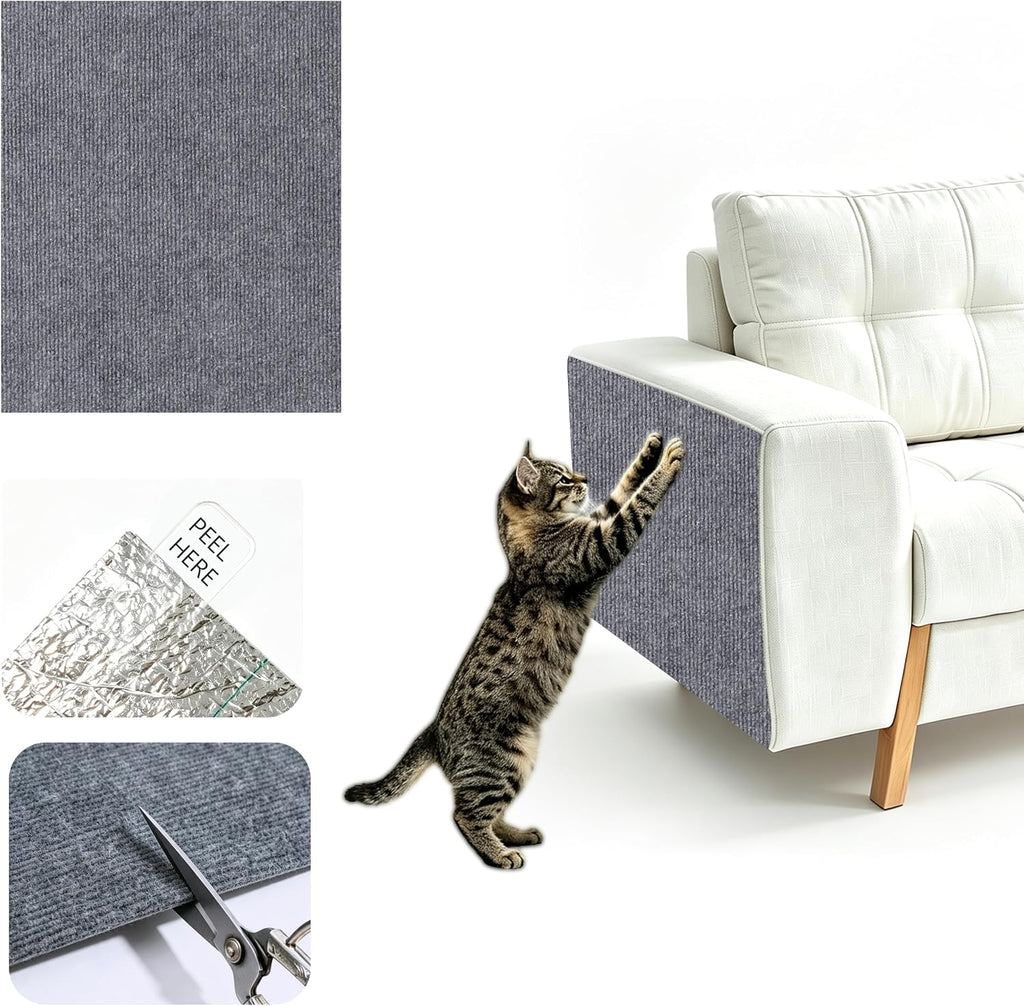 9Pcs Grey Cat Scratch Protector,11.8"x15.8" 4mm Scratch Pad for Cats