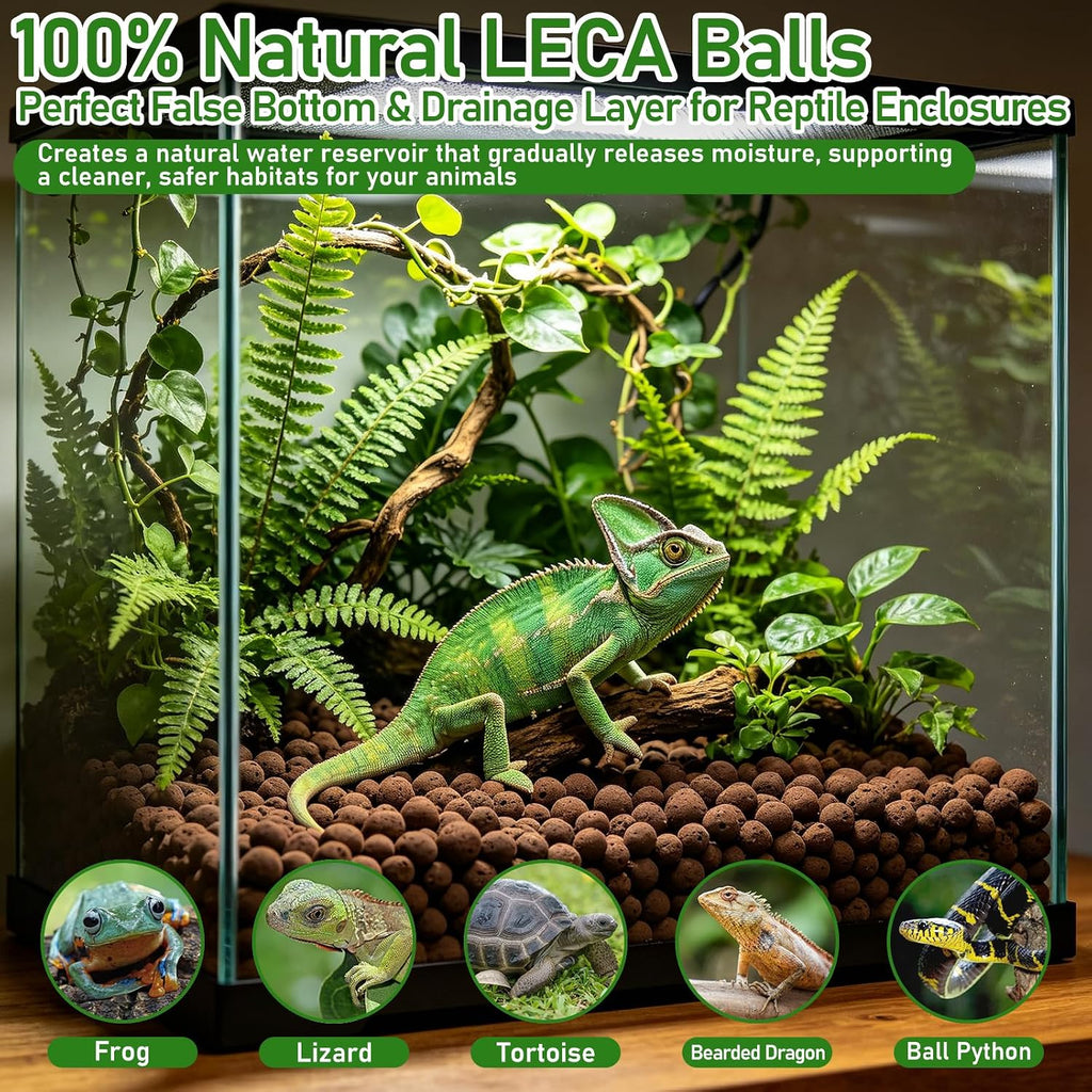 Riare 10LBS Organic Expanded Clay Balls Terrarium Substrate for Reptiles