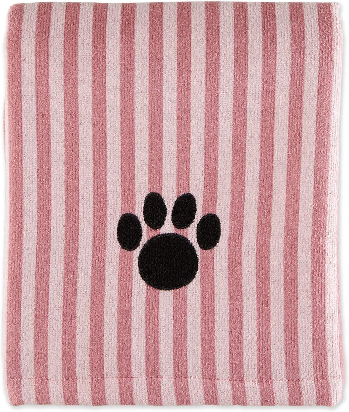 Bone Dry Pet Grooming Microfiber Towel, Striped Collection, X-Large, 41x23.5", Rose
