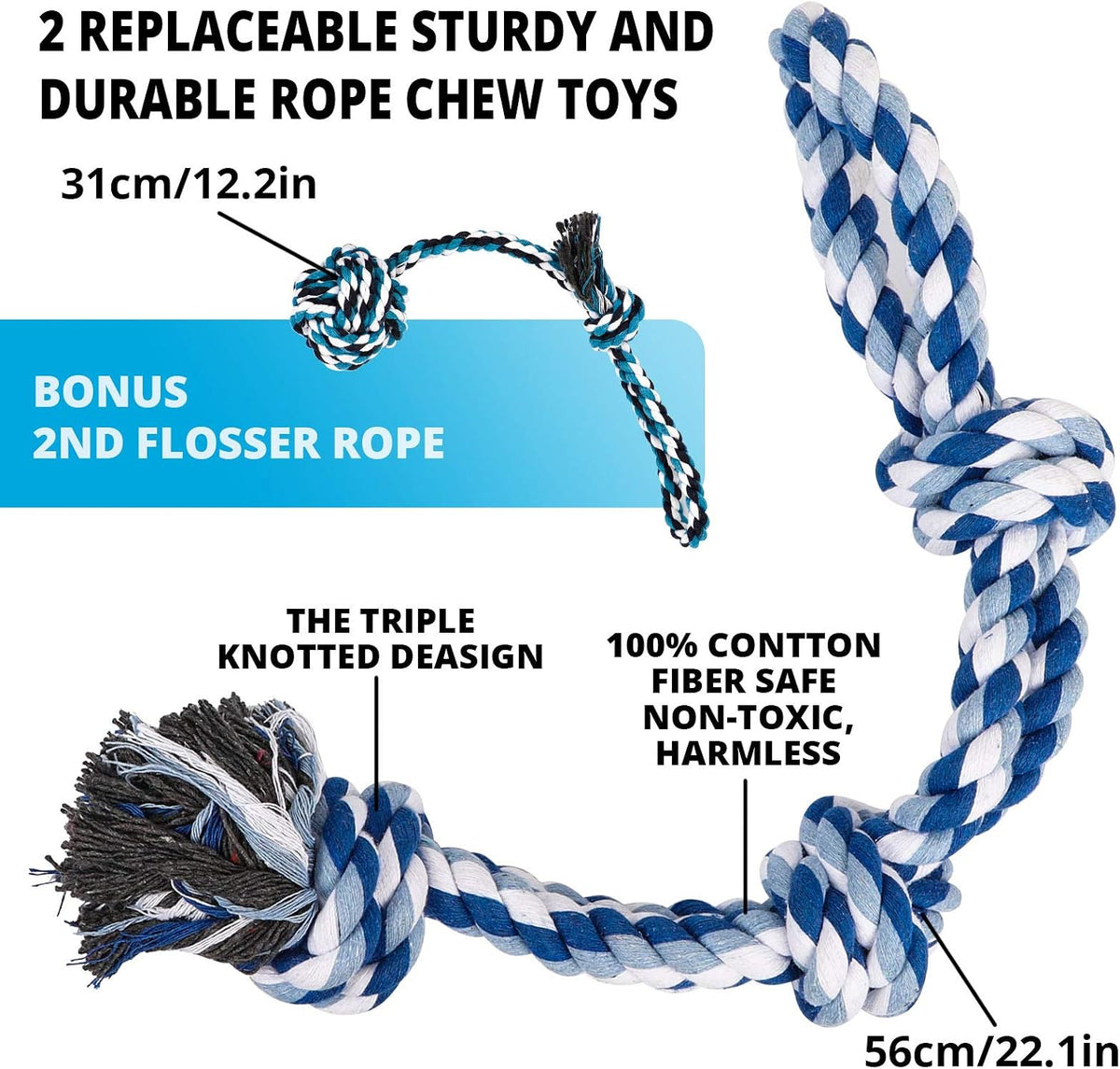 TRSMIMA Spring Pole Rope Toys - Spring Pole for Dogs Heavy Duty