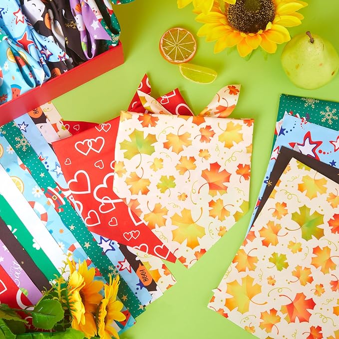 Weewooday 50 Pcs Holiday Dog Bandanas Bulk - Image 5