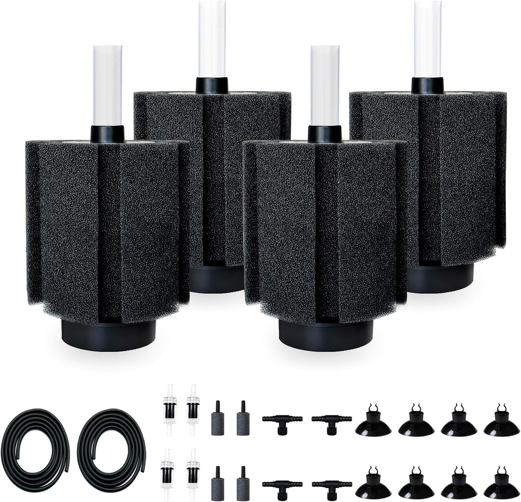 2 Pack 60-70 Gal Aquarium Sponge Filter with Air Stone