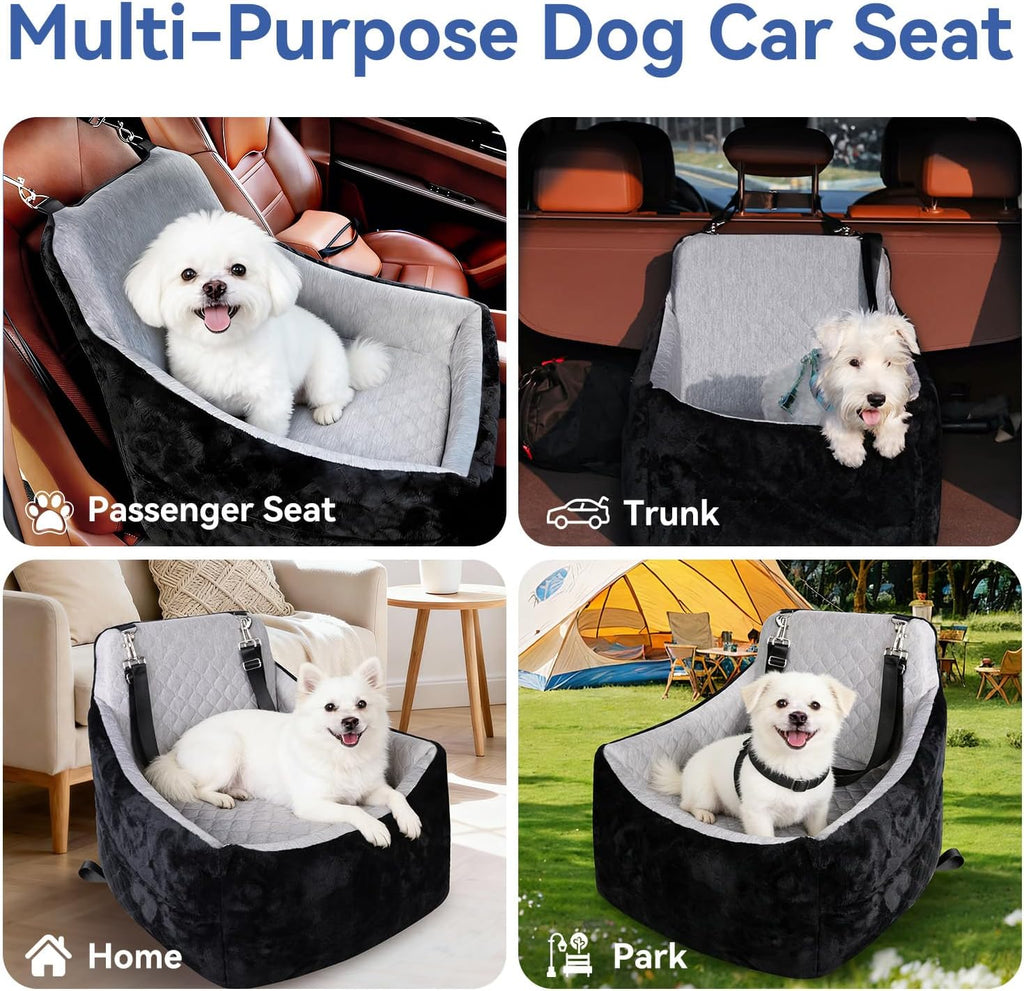 Dog Car Seat Under 30 lbs,Double-Cooling/Warm,Washable,Safety Leash