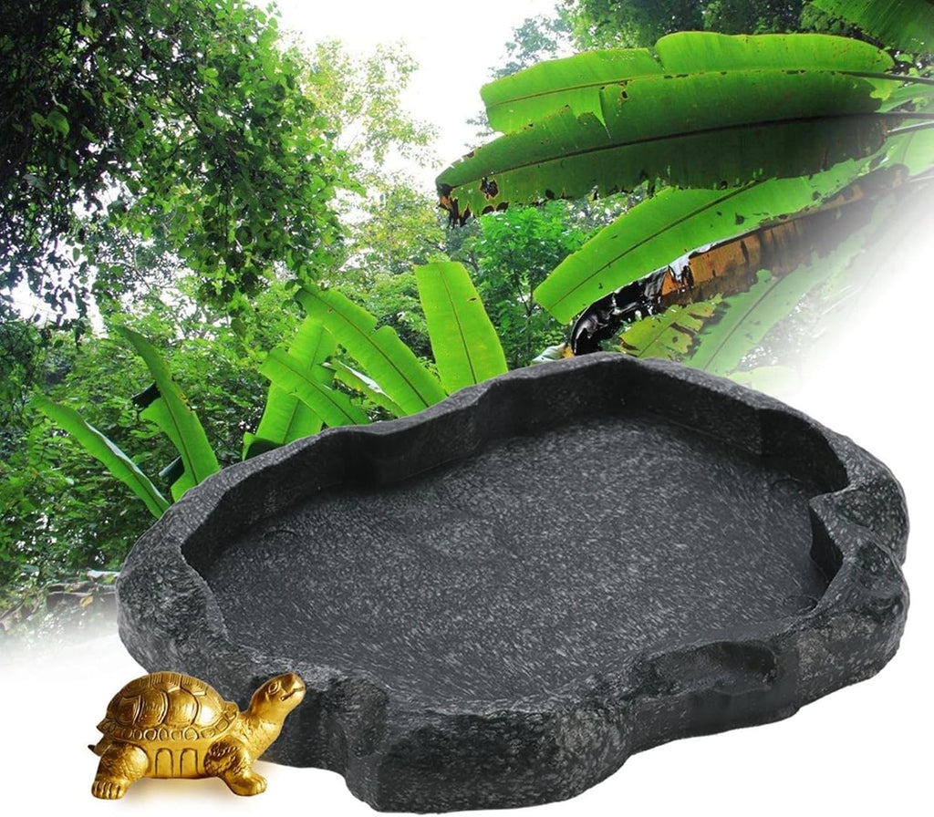 2PCS Tortoise Water Dish Reptile Water Dish Food Bowl