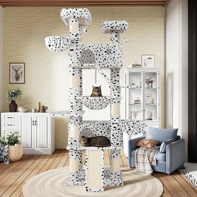 SHA CERLIN 81in Multi-Level Tall Cat Tree Tower - Image 3