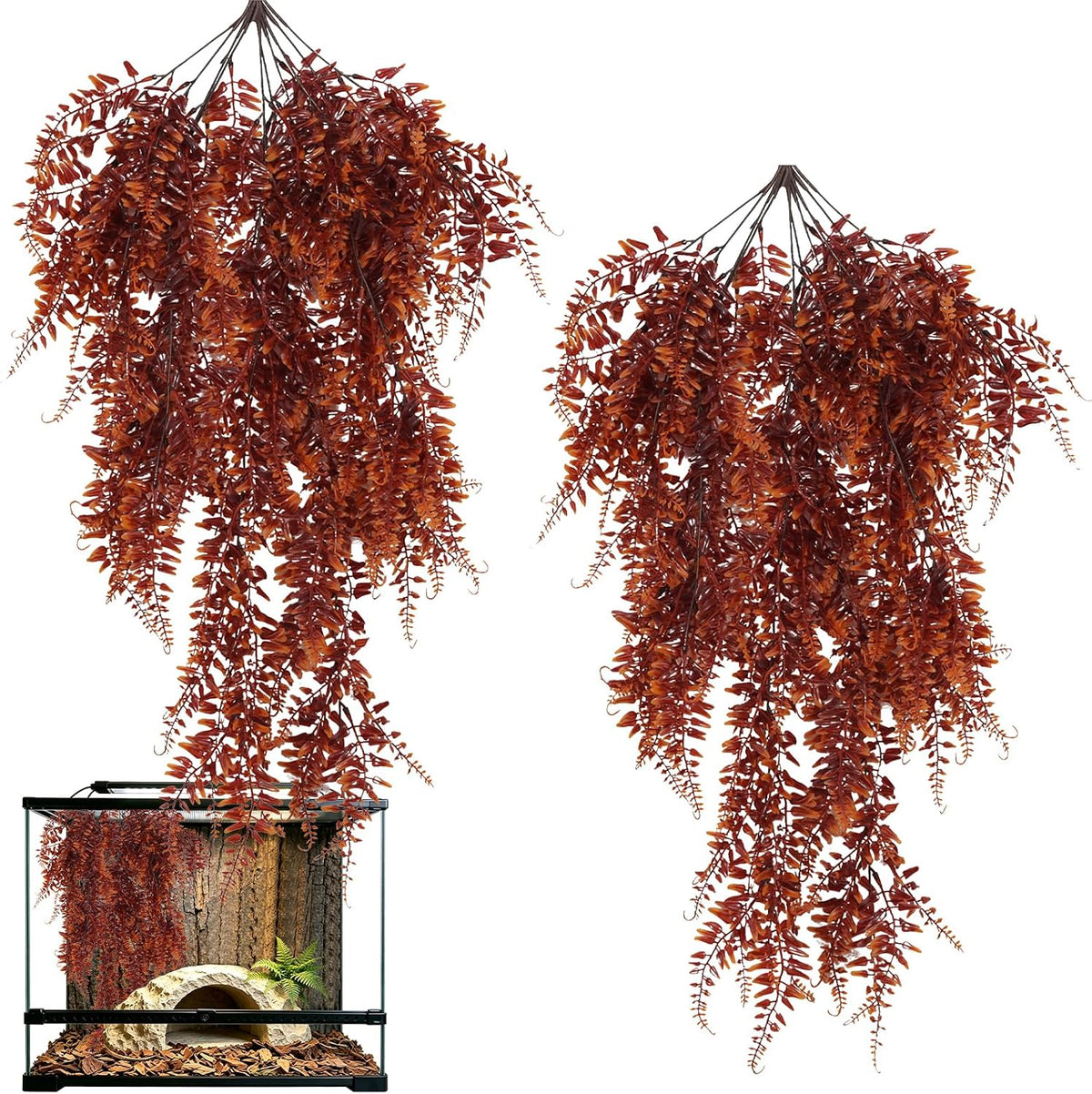 Hamiledyi Reptile Plants for Terrarium, Hanging Tank Greenery
