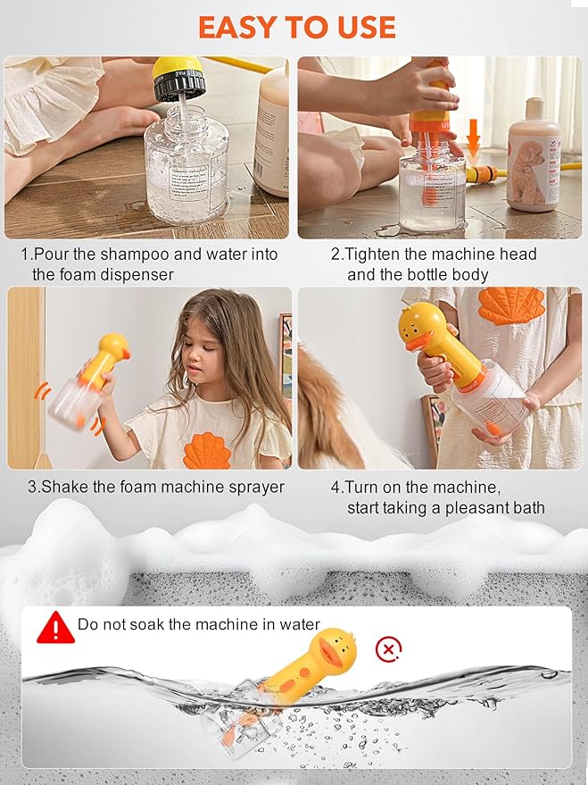 Dog Foaming Soap Dispenser, Automatic Electric Dog Shampoo Foamer Sprayer - Image 5