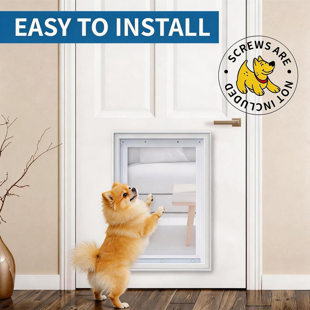 Medium Doggies Door Replacement Flap, Measures 7”X 11.25”, Compatible with Ideal Pet Products Designer Series Ruff-Weather Pet Door, Soft, Heavy-Duty, Transparent, BPA Free