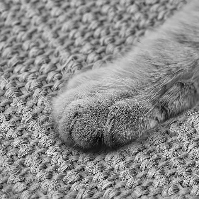 Gray Cat Scratching Mat Sisal, 2 Packs Sisal Fabric Large Cat Scratching Pad - Image 4