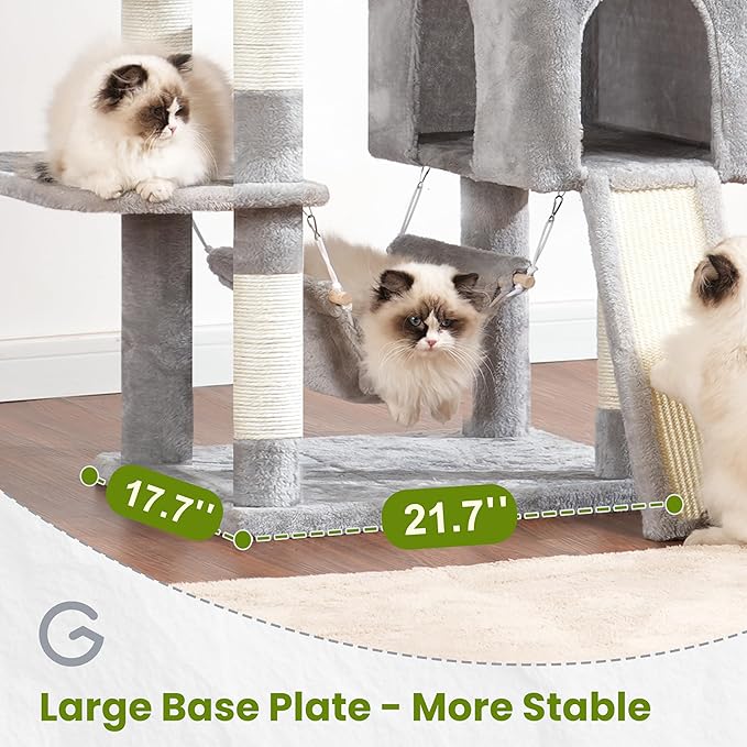 Cat Tree for Indoor Cats, Sturdy Cat Tree House - Image 4