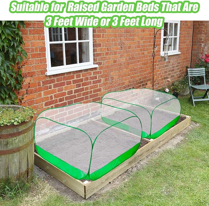 Pop Up Garden Mesh Plant Cover 2Pcs Outdoor Plant Protector Mesh Plant - Image 7