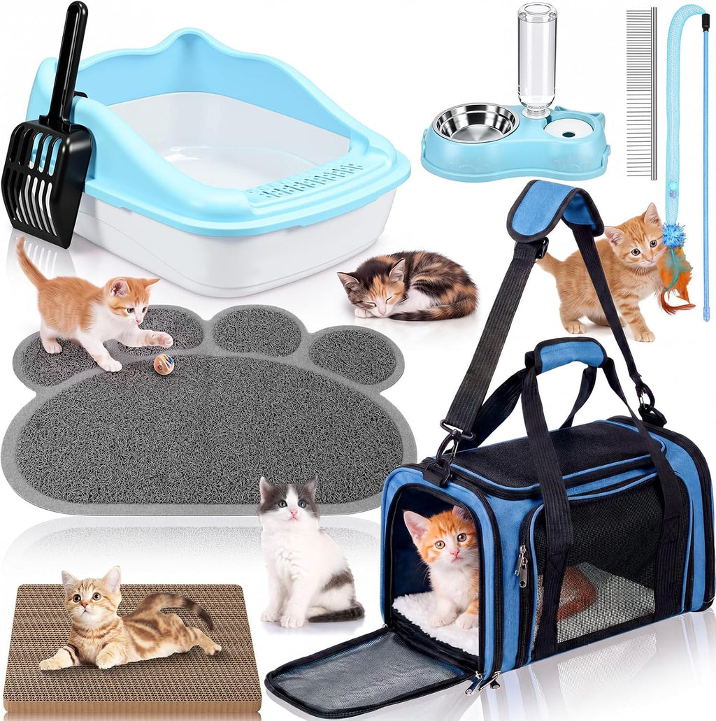 8 Pcs Kitten Supplies Starter Kit Cat Starter, Handbag, Pink