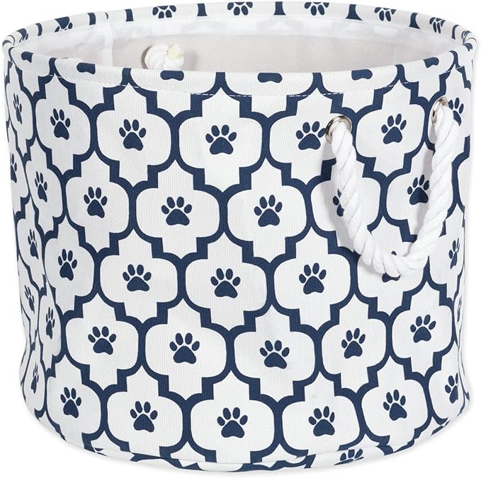 Bone Dry Pet Storage Collection Lattice Paw Print, Small Round by BoneDry