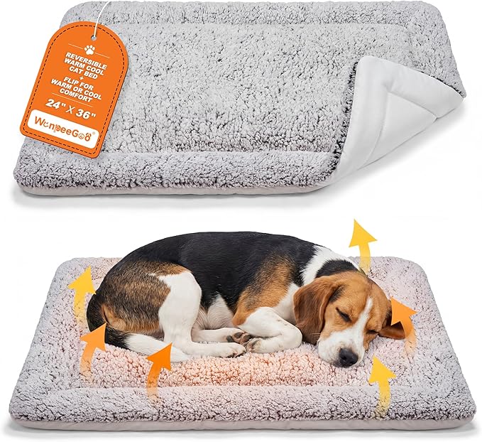 Self Warming Cat Bed, Reversible Warming Cooling Cat Bed, Winter Warm Cats Pad by WanpeeGoo