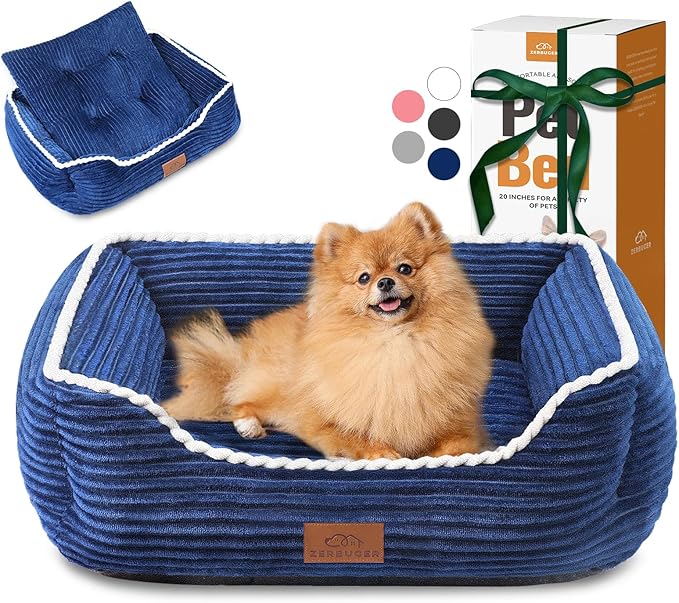 Orthopedic Dog Bed for Medium Dogs, Dog Sofa Beds Supportive Foam Pet Couch Bed by Zerbuger