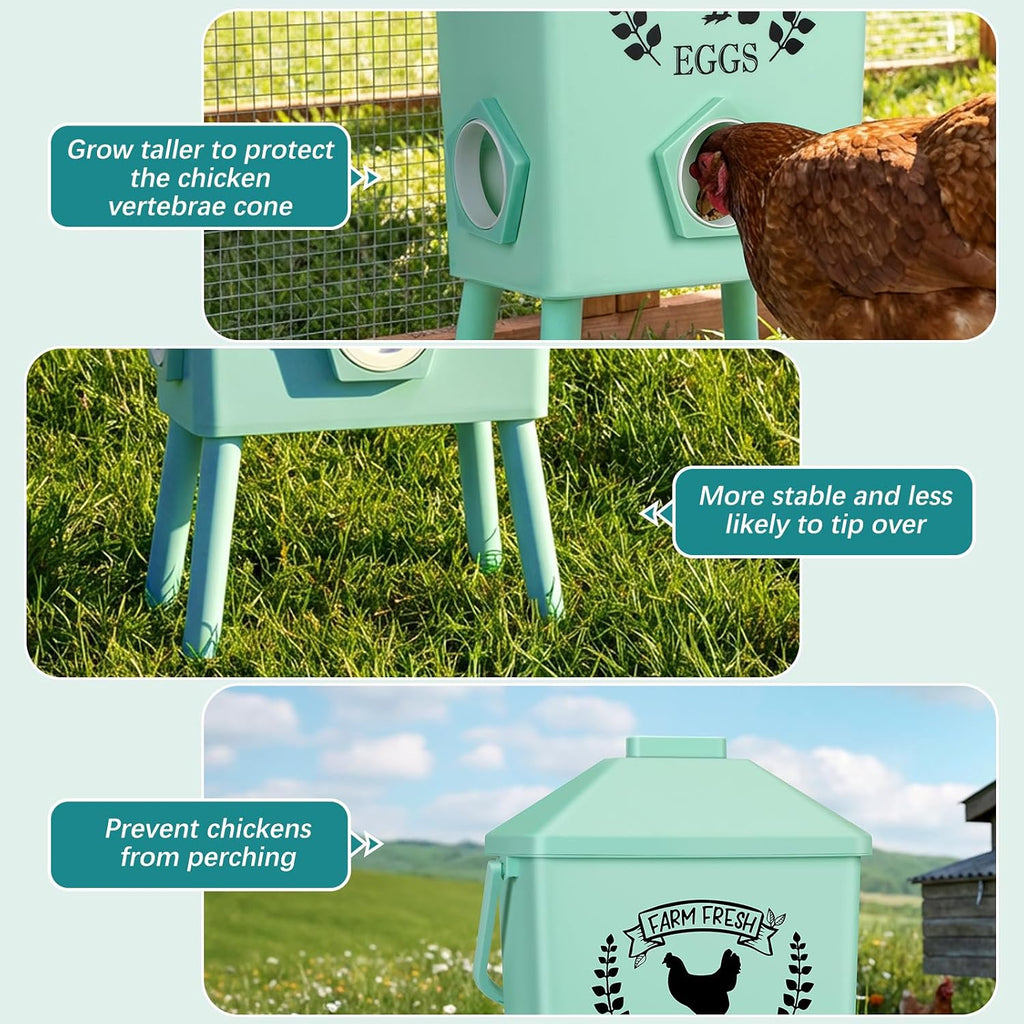 ‎Tgeyd 2-Pack Hanging Chicken Feeder with Chicken Coop Accessories