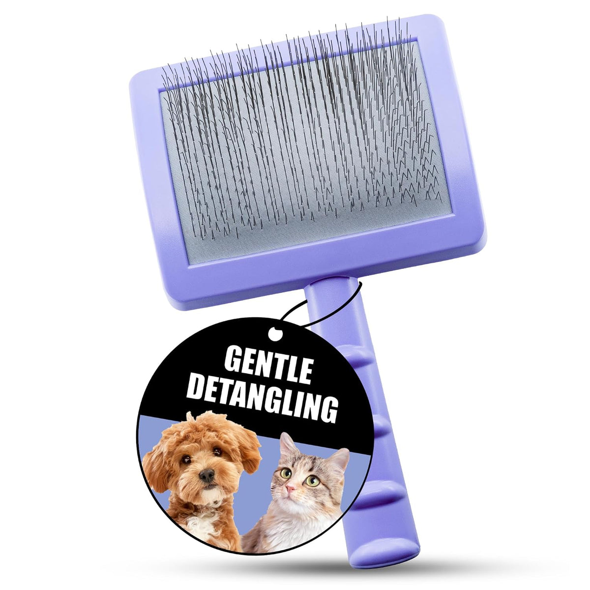 Tauro Pro Line Deshedding Slicker Brush for Dogs & Cats, Large (L), Purple
