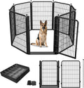Dog Playpens Extra Wide Gate, 40" H 8 Panels Low Threshold Puppy Playpen Heavy Duty Dog Pen, Dog Playpen Outdoor for Yard RV Camping, Black