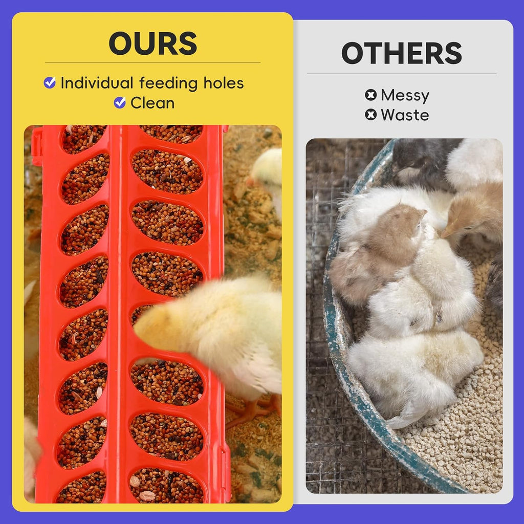 Pawaboo Chick Brooder Box for Chick Starter Kit, Red+Black