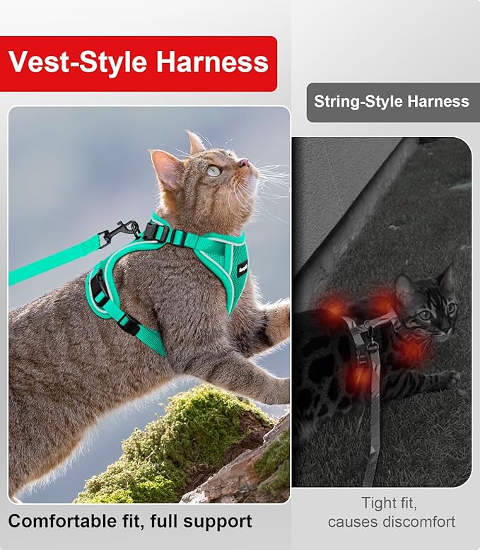 Cat Harness and Leash for Walking Escape Proof Soft Adjustable Cat Leash - Image 7