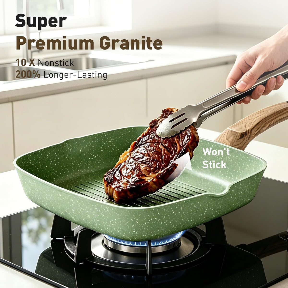 17 Piece Pots and Pans Set Non Stick, Induction Cookware Sets