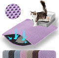 Cat Litter Mat, 24x18 Inches Large Double Layer Honeycomb Cat Litter Trapping by Petinstinct