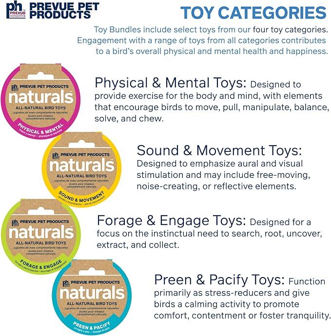 Prevue Pet Products Wholesome Naturals 4 Piece Bird Toy Bundle - Image 7