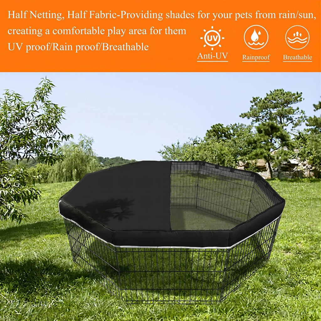 PJYuCien Playpen Top Cover for 24'' Width 8 Panel Pen, Black