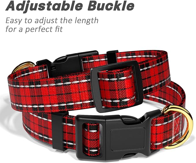Reflective Dog Collar for Medium Dogs, Cute Boho Adjustable Heavy-Duty Nylon - Image 6