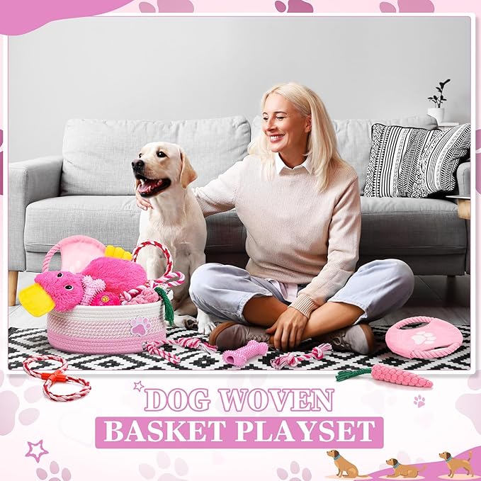 Zopeal Puppy Dog Toy Gift Storage Basket - Image 6