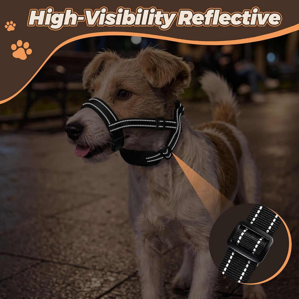 Dog Muzzle, Soft Breathable Mesh, Adjustable for Walk Medium