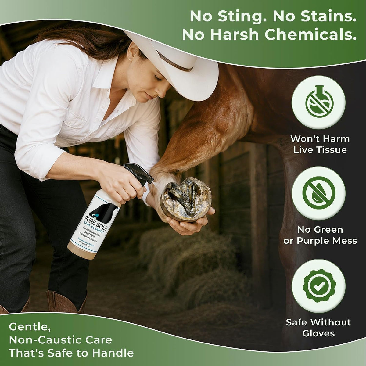 Hoof Cleanse Thrush Treatment Spray for Horses, 16 oz