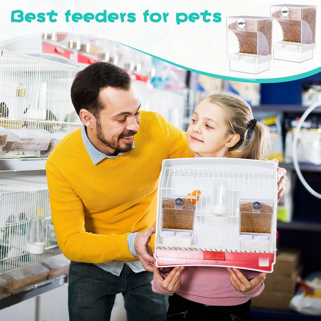 Glikceil 12 Pcs No Mess Bird Feeder Automatic Bird Parrot Feeder for Cage